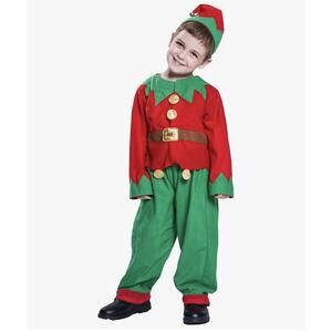 Kids’ Christmas Elf Costume Boys Sz Small 4-5 Santa's Helper Outfit Set Cosplay